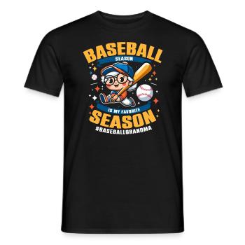Journée des grands-parents de grand-mère de baseball - T-shirt homme - noir - Devant - AI Model Male 178 light (178cm)