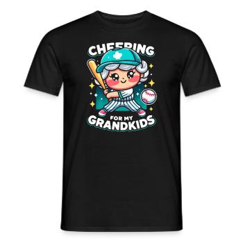 Journée des grands-parents de grand-mère de baseball - T-shirt homme - noir - Devant - AI Model Male 178 light (178cm)