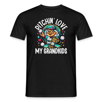 Journée des grands-parents de grand-mère de baseball - T-shirt homme - noir - Devant - AI Model Male 178 light (178cm)