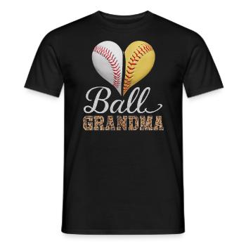 Baseball Grandma Grandmother Grandparents Day - Men's T-Shirt - black - Front - AI Model Male 178 light (178cm)