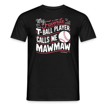 Journée des grands-parents de grand-mère de baseball - T-shirt homme - noir - Devant - AI Model Male 178 light (178cm)