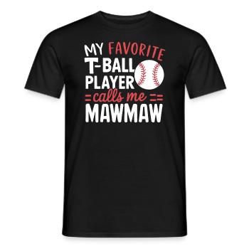 Journée des grands-parents de grand-mère de baseball - T-shirt homme - noir - Devant - AI Model Male 178 light (178cm)