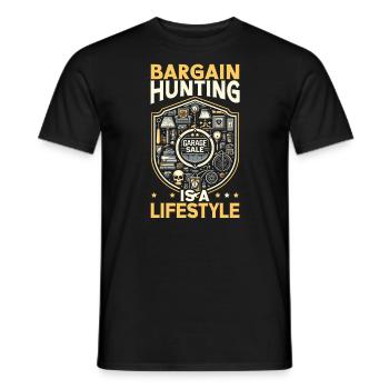 Garage Sale Saying Shopping Thrifter Thrifting - Men's T-Shirt - black - Front - AI Model Male 178 light (178cm)