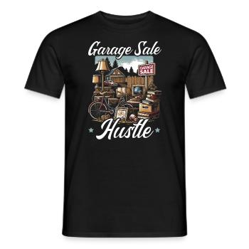 Flohmarkt Sprichwort Einkaufen Sparsamkeit Sparsamkeit - Männer T-Shirt - Schwarz - Vorne - AI Model Male 178 light (178cm)