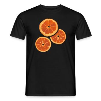 Trockenfrüchte Orange Dörrobst Trocknen - Männer T-Shirt - Schwarz - Vorne - AI Model Male 178 light (178cm)