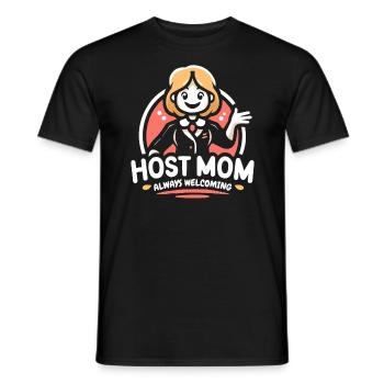 Host Mom Exchange Student Host Family Host Parent - Men's T-Shirt - black - Front - AI Model Male 178 light (178cm)