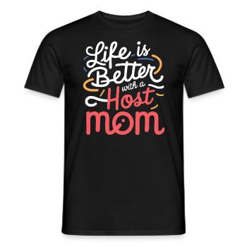 Host Mom Exchange Student Host Family Host Parent - Men's T-Shirt - black - Front - AI Model Male 178 light (178cm)