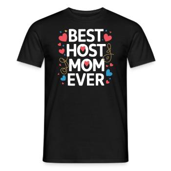 Host Mom Exchange Student Host Family Host Parent - Men's T-Shirt - black - Front - AI Model Male 178 light (178cm)