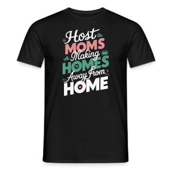 Host Mom Exchange Student Host Family Host Parent - Men's T-Shirt - black - Front - AI Model Male 178 light (178cm)