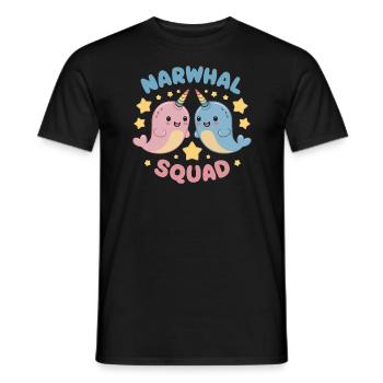 Amoureux du narval Licorne de l’animal marin Narval - T-shirt homme - noir - Devant - AI Model Male 178 light (178cm)