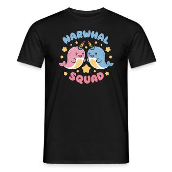 Amoureux du narval Licorne de l’animal marin Narval - T-shirt homme - noir - Devant - AI Model Male 178 light (178cm)