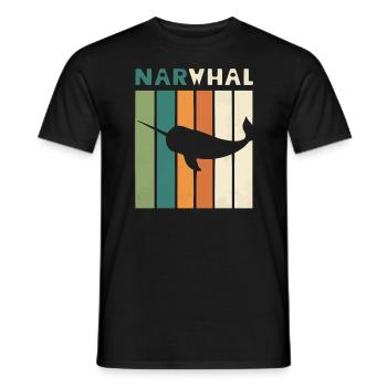 Amoureux du narval Licorne de l’animal marin Narval - T-shirt homme - noir - Devant - AI Model Male 178 light (178cm)