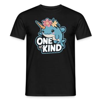 Amoureux du narval Licorne de l’animal marin Narval - T-shirt homme - noir - Devant - AI Model Male 178 light (178cm)
