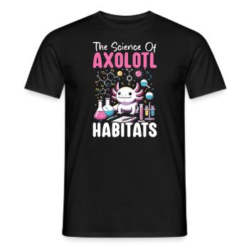 Axolotl Naturwissenschaftslehrer Mexikanischer Salamander - Männer T-Shirt - Schwarz - Vorne - AI Model Male 178 light (178cm)