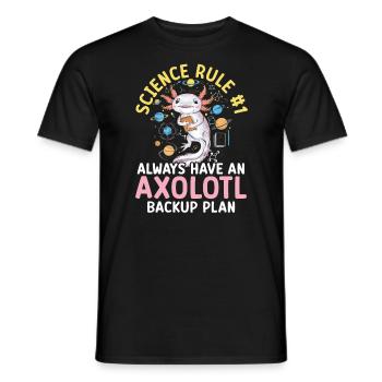 Axolotl Naturwissenschaftslehrer Mexikanischer Salamander - Männer T-Shirt - Schwarz - Vorne - AI Model Male 178 light (178cm)