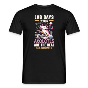 Axolotl Naturwissenschaftslehrer Mexikanischer Salamander - Männer T-Shirt - Schwarz - Vorne - AI Model Male 178 light (178cm)