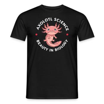 Axolotl Naturwissenschaftslehrer Mexikanischer Salamander - Männer T-Shirt - Schwarz - Vorne - AI Model Male 178 light (178cm)