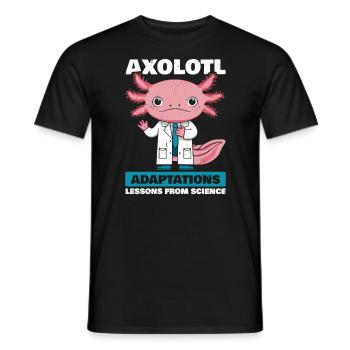 Axolotl Naturwissenschaftslehrer Mexikanischer Salamander - Männer T-Shirt - Schwarz - Vorne - AI Model Male 178 light (178cm)