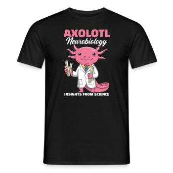 Axolotl Science Teacher Mexican Salamander - Men's T-Shirt - black - Front - AI Model Male 178 light (178cm)