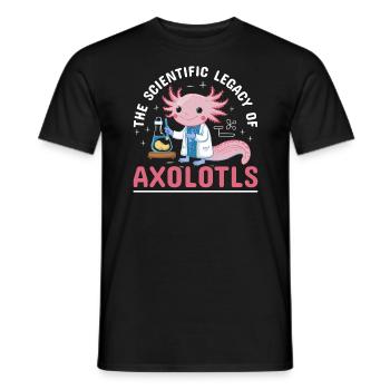 Axolotl Lehrer für Naturwissenschaften Mexikanischer Salamander - Männer T-Shirt - Schwarz - Vorne - AI Model Male 178 light (178cm)