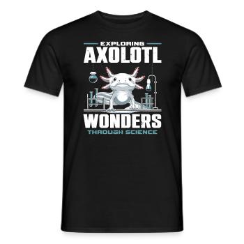 Axolotl Naturwissenschaftslehrer Mexikanischer Salamander - Männer T-Shirt - Schwarz - Vorne - AI Model Male 178 light (178cm)
