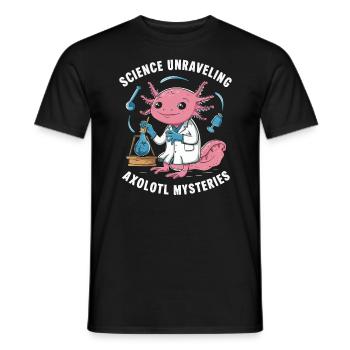 Axolotl Lehrer für Naturwissenschaften Mexikanischer Salamander - Männer T-Shirt - Schwarz - Vorne - AI Model Male 178 light (178cm)