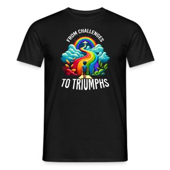 AuDHD Autisme TDAH Spectre autistique Neurodiversité - T-shirt homme - noir - Devant - AI Model Male 178 light (178cm)