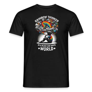 AuDHD Autisme TDAH Spectre autistique Neurodiversité - T-shirt homme - noir - Devant - AI Model Male 178 light (178cm)