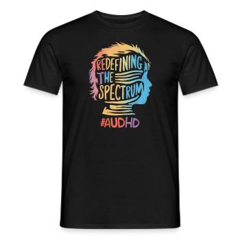 AuDHD Autisme TDAH Spectre autistique Neurodiversité - T-shirt homme - noir - Devant - AI Model Male 178 light (178cm)