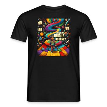 AuDHD Autism ADHD Autistic Spectrum Neurodiversity - Men's T-Shirt - black - Front - AI Model Male 178 light (178cm)