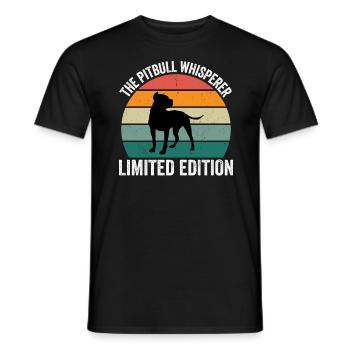 Le chuchoteur Pitbull - T-shirt homme - noir - Devant - AI Model Male 178 light (178cm)