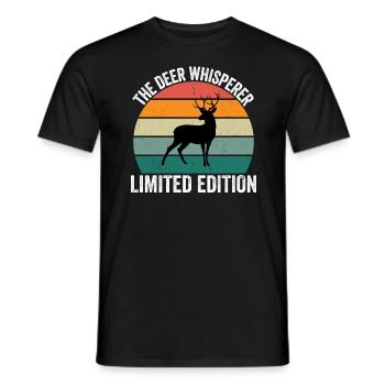 The Deer Whisperer - Men's T-Shirt - black - Front - AI Model Male 178 light (178cm)