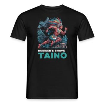Taino-Indianer Puerto Rico Boricua Puerto-Ricaner - Männer T-Shirt - Schwarz - Vorne - AI Model Male 178 light (178cm)