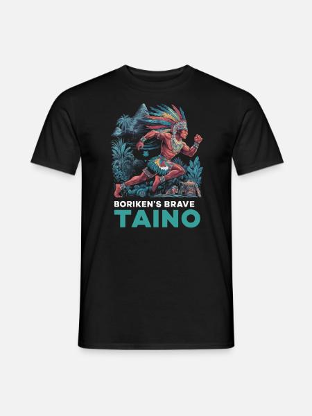 Taino Indiano Porto Rico Boricua Portoricano - T-shirt uomo - nero