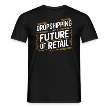 Dropshipping-Geschäft E-Commerce-Unternehmer - Männer T-Shirt - Schwarz - Vorne - AI Model Male 178 light (178cm)