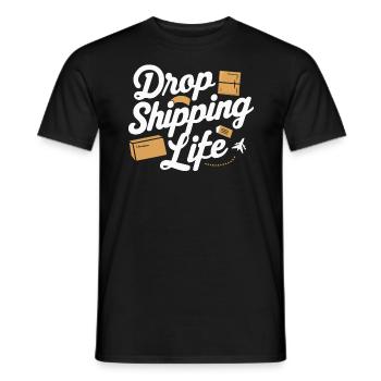 Dropshipping-Geschäft E-Commerce-Unternehmer - Männer T-Shirt - Schwarz - Vorne - AI Model Male 178 light (178cm)