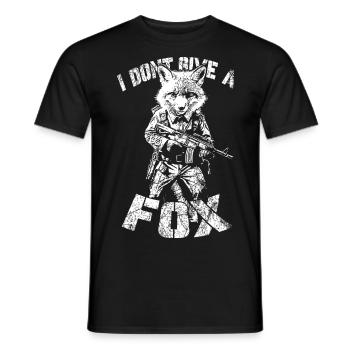"I dont give a Fox" Fox Shirt - Männer T-Shirt - Schwarz - Vorne - AI Model Male 178 light (178cm)