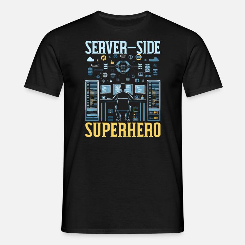 Backend-Entwickler Programmierung Softwareprogrammierer - Männer T-Shirt - Schwarz