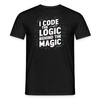 Backend-Entwickler Programmierung Softwareprogrammierer - Männer T-Shirt - Schwarz - Vorne - AI Model Male 178 light (178cm)