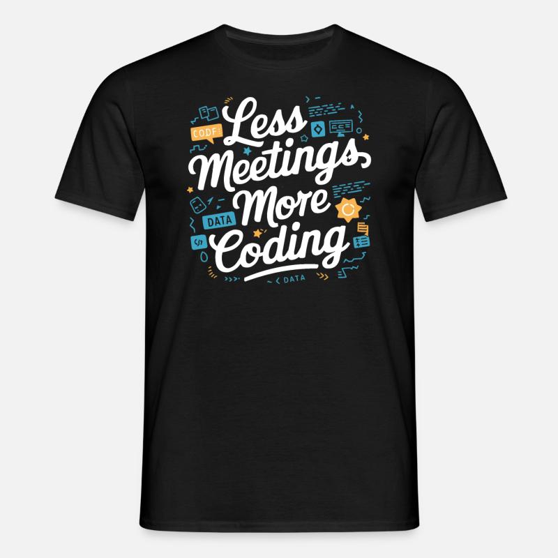 Backend-Entwickler Programmierung Softwareprogrammierer - Männer T-Shirt - Schwarz
