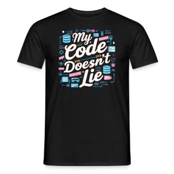 Backend-Entwickler Programmierung Softwareprogrammierer - Männer T-Shirt - Schwarz - Vorne - AI Model Male 178 light (178cm)
