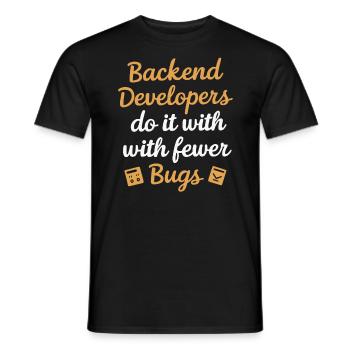 Backend-Entwickler Programmierung Softwareprogrammierer - Männer T-Shirt - Schwarz - Vorne - AI Model Male 178 light (178cm)
