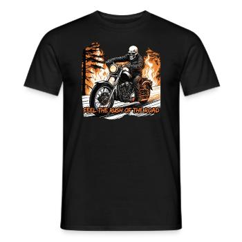 Motors and Skulls 59 - Men's T-Shirt - black - Front - AI Model Male 178 light (178cm)