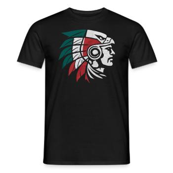 Aztec Warrior Indigenous Mexican Aztec Jaguar - Men's T-Shirt - black - Front - AI Model Male 178 light (178cm)