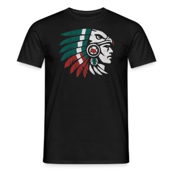 Aztec Warrior Indigenous Mexican Aztec Jaguar - Men's T-Shirt - black - Front - AI Model Male 178 light (178cm)