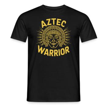 Aztec Warrior Indigenous Mexican Aztec Jaguar - Men's T-Shirt - black - Front - AI Model Male 178 light (178cm)