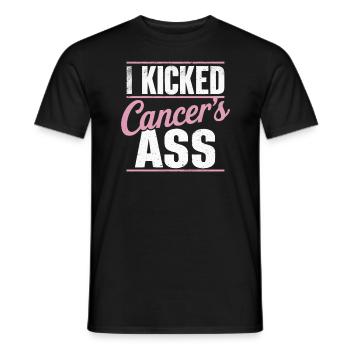 Ruban de sensibilisation au cancer du sein pour les survivantes du cancer - T-shirt homme - noir - Devant - AI Model Male 178 light (178cm)
