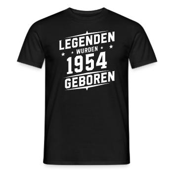 Legenden Wurden 1954 Geboren - Männer T-Shirt - Schwarz - Vorne - AI Model Male 178 light (178cm)