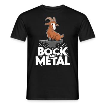 Bock auf Metal - Männer T-Shirt - Schwarz - Vorne - AI Model Male 178 light (178cm)