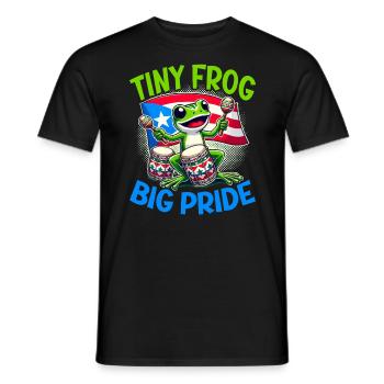 Coqui Frog Puerto Rico Pride Boricua Puerto Rican - Men's T-Shirt - black - Front - AI Model Male 178 light (178cm)